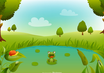 Free Swamp Cartoon Vector Background - vector gratuit #405701